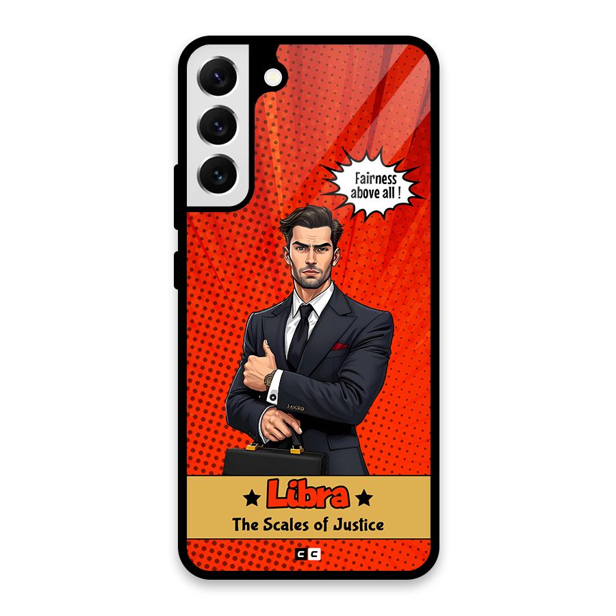 Impartial Libra Glass Back Case for Galaxy S22 Plus 5G