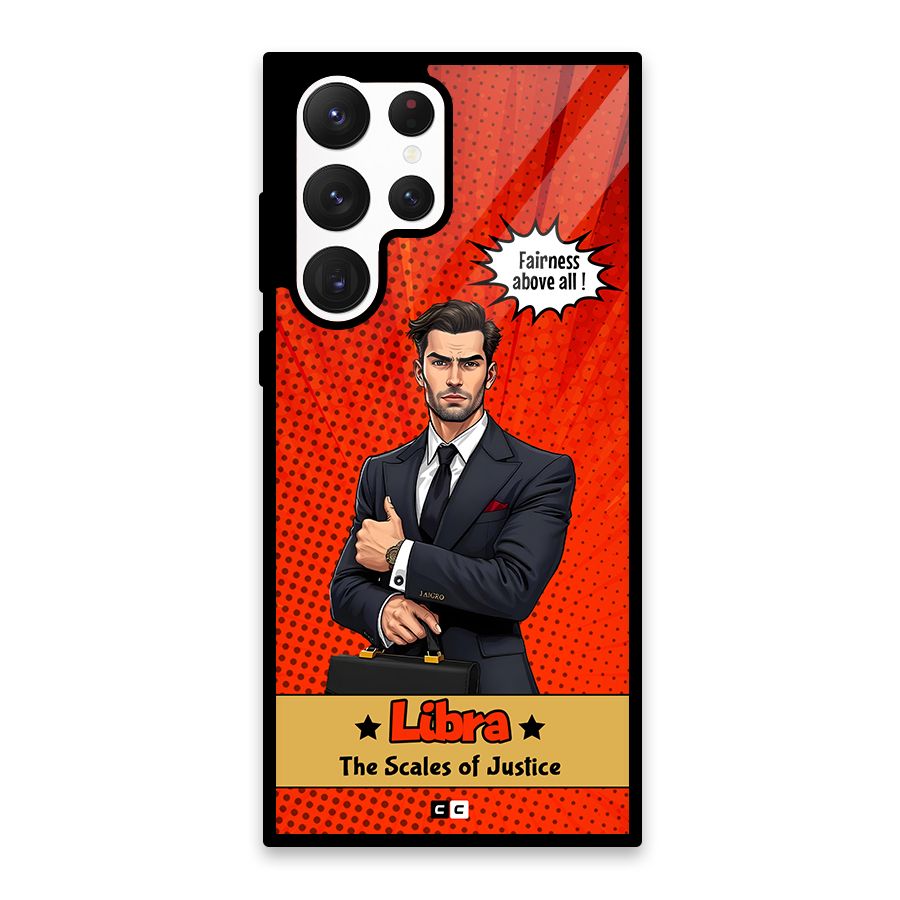 Impartial Libra Glass Back Case for Galaxy S22 Ultra 5G