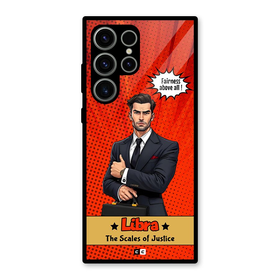 Impartial Libra Glass Back Case for Galaxy S23 Ultra