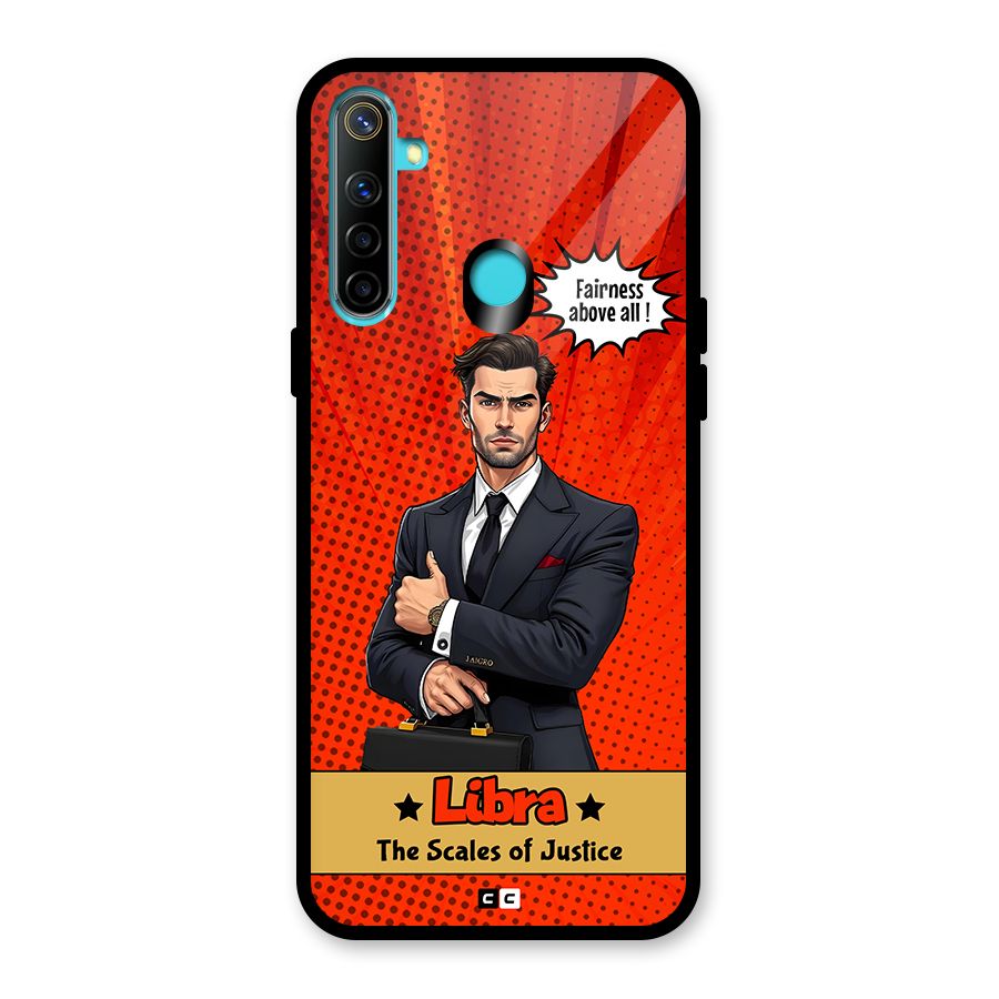 Impartial Libra Glass Back Case for Realme 5i