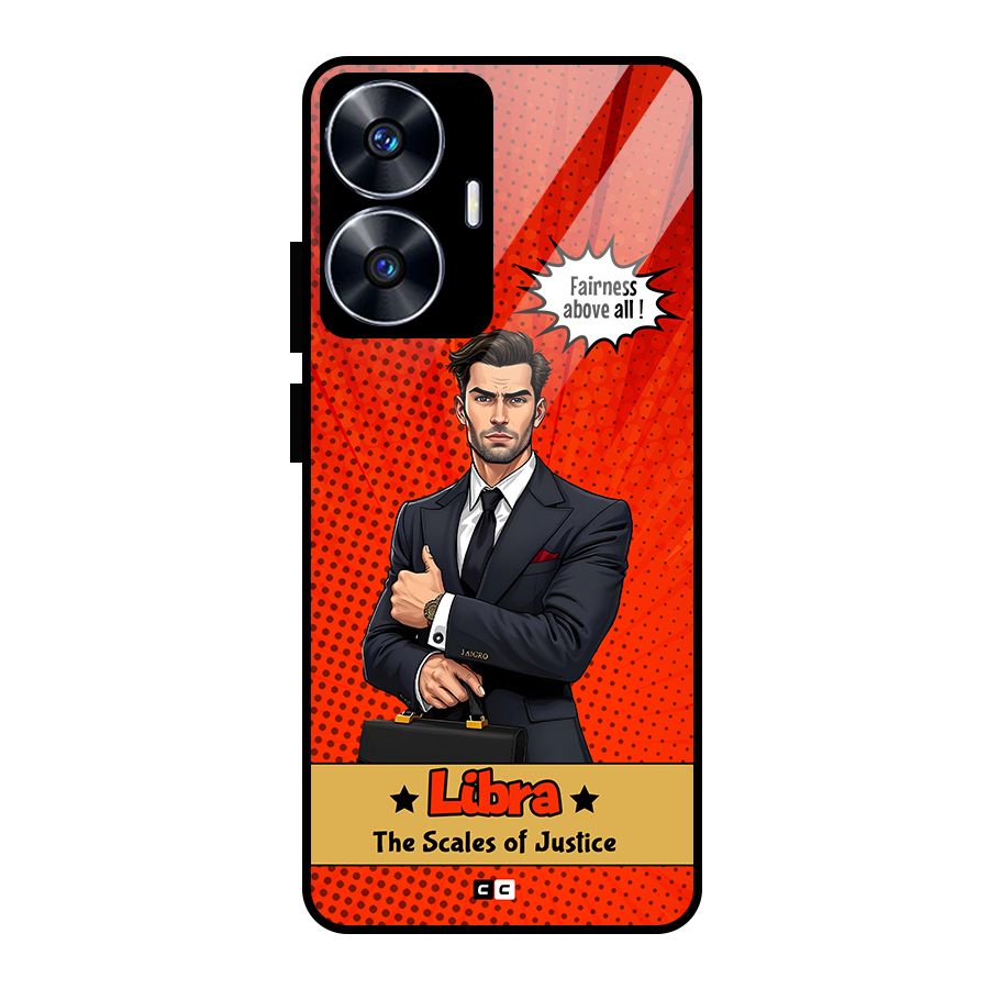 Impartial Libra Glass Back Case for Realme Narzo N55