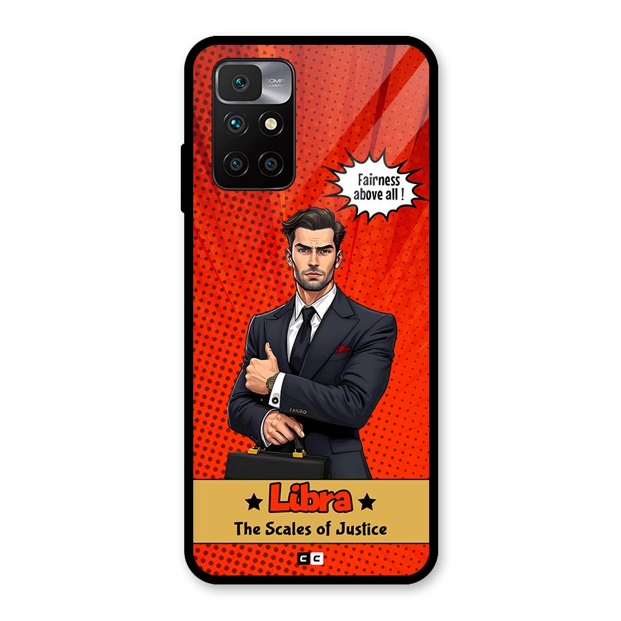 Impartial Libra Glass Back Case for Redmi 10 Prime
