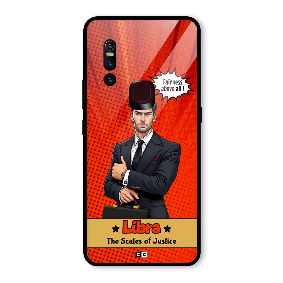 Impartial Libra Glass Back Case for Vivo V15