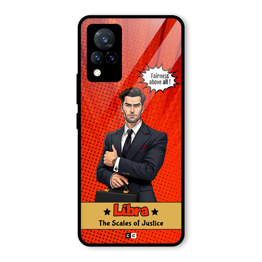 Impartial Libra Glass Back Case for Vivo V21 5G