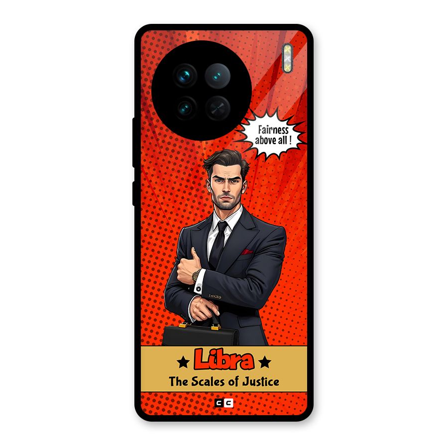 Impartial Libra Glass Back Case for Vivo X90