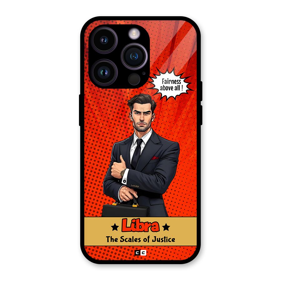 Impartial Libra Glass Back Case for iPhone 14 Pro