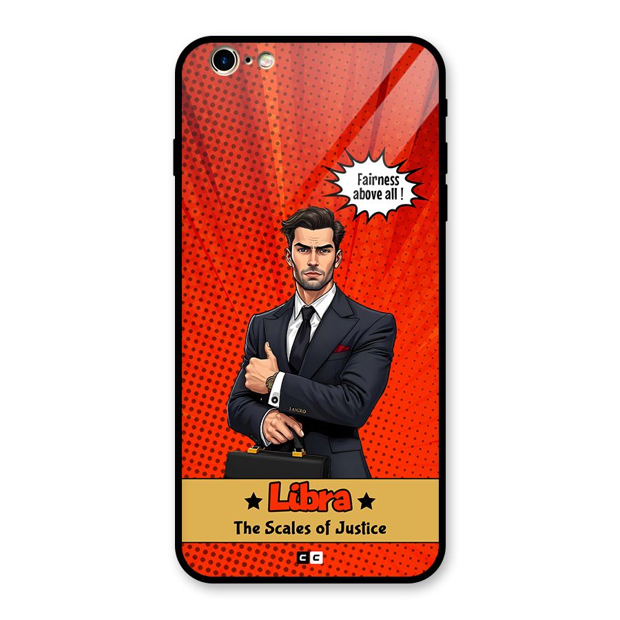 Impartial Libra Glass Back Case for iPhone 6 Plus 6S Plus