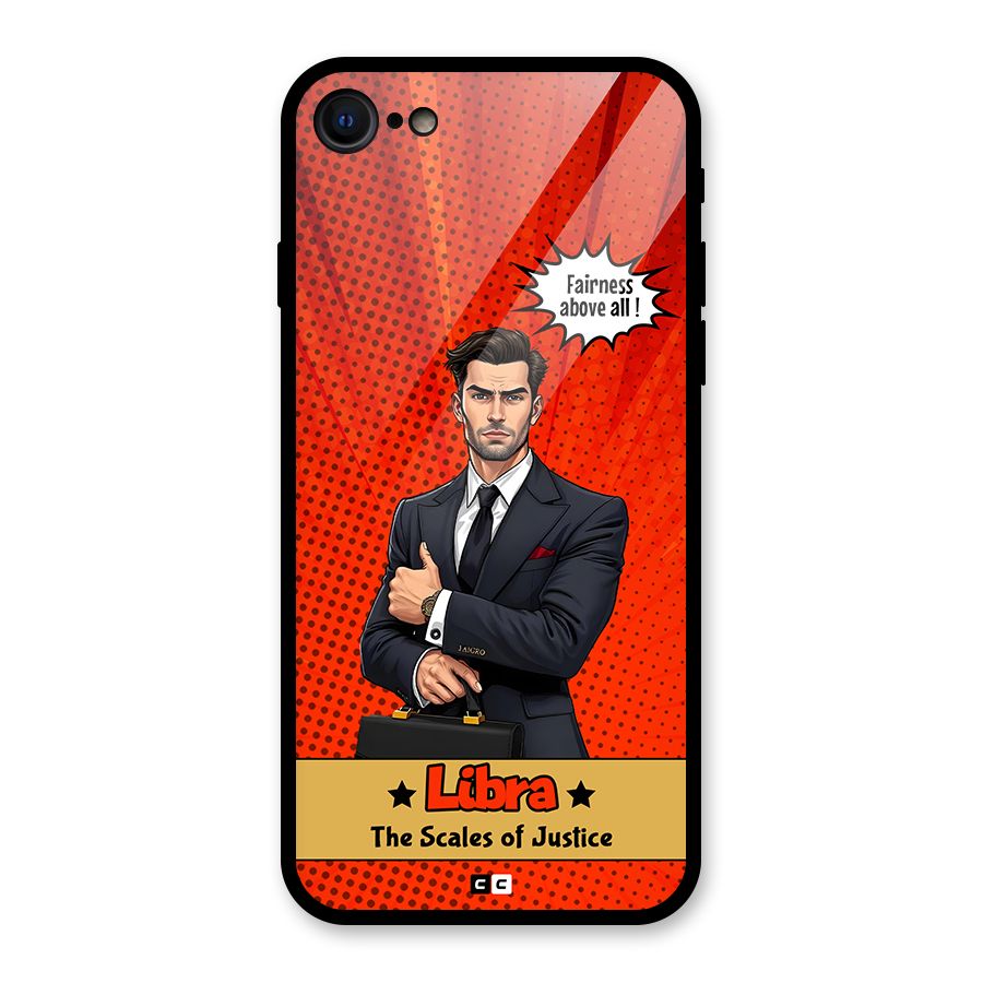 Impartial Libra Glass Back Case for iPhone 7