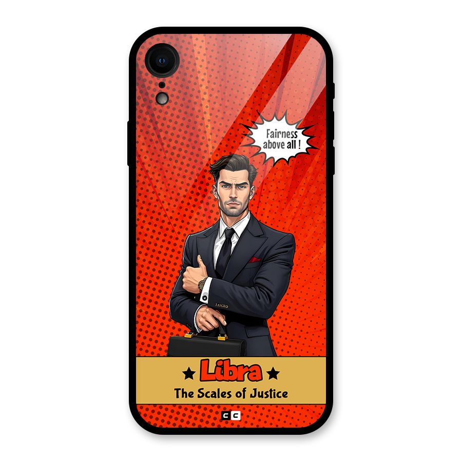 Impartial Libra Glass Back Case for iPhone XR