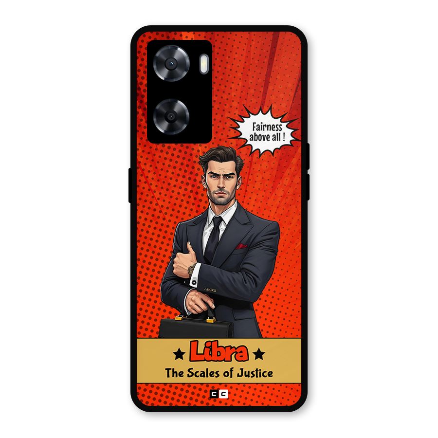 Impartial Libra Metal Back Case for Oppo A77s