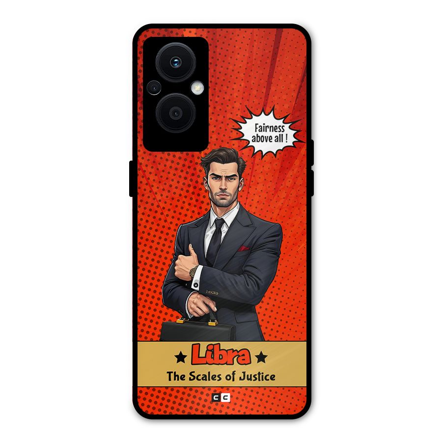 Impartial Libra Metal Back Case for Oppo F21 Pro 5G