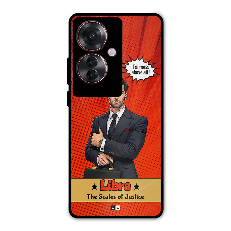 Impartial Libra Metal Back Case for Oppo F25 Pro