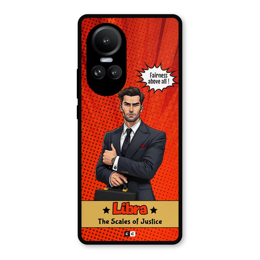 Impartial Libra Metal Back Case for Oppo Reno10