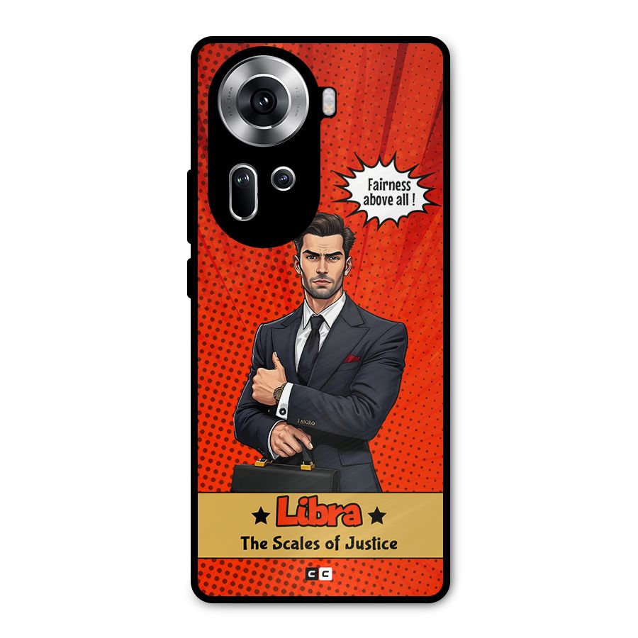 Impartial Libra Metal Back Case for Oppo Reno11 5G