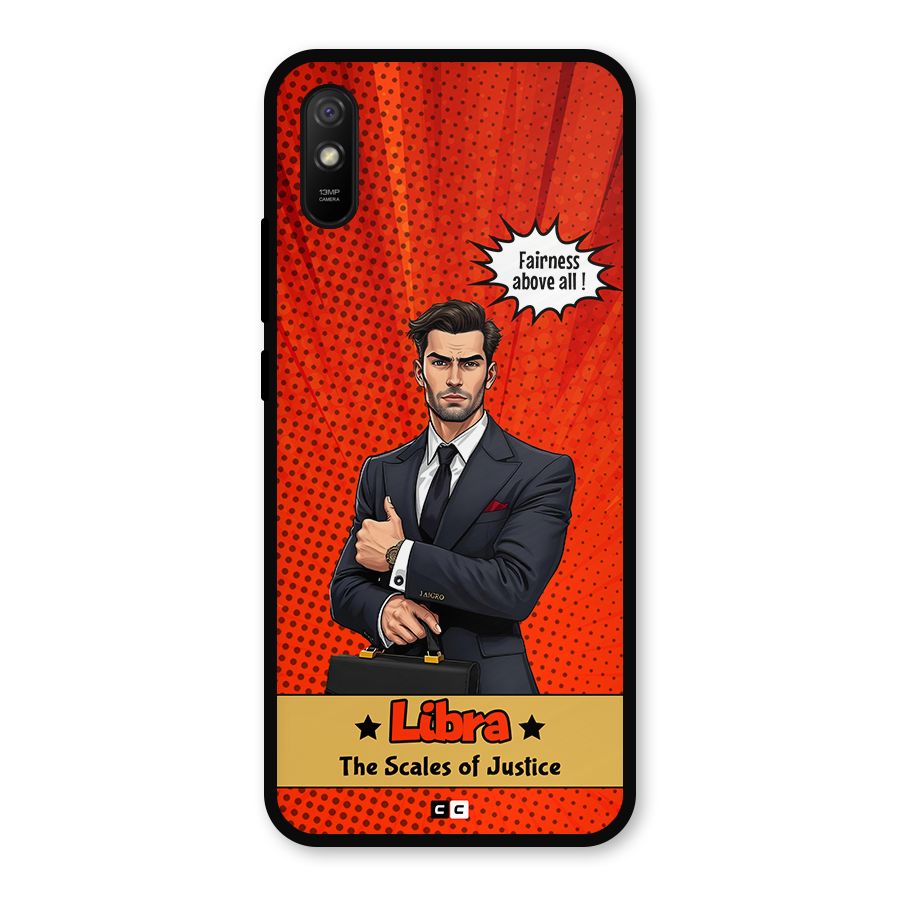 Impartial Libra Metal Back Case for Redmi 9i