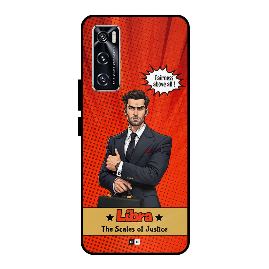 Impartial Libra Metal Back Case for Vivo V20 SE