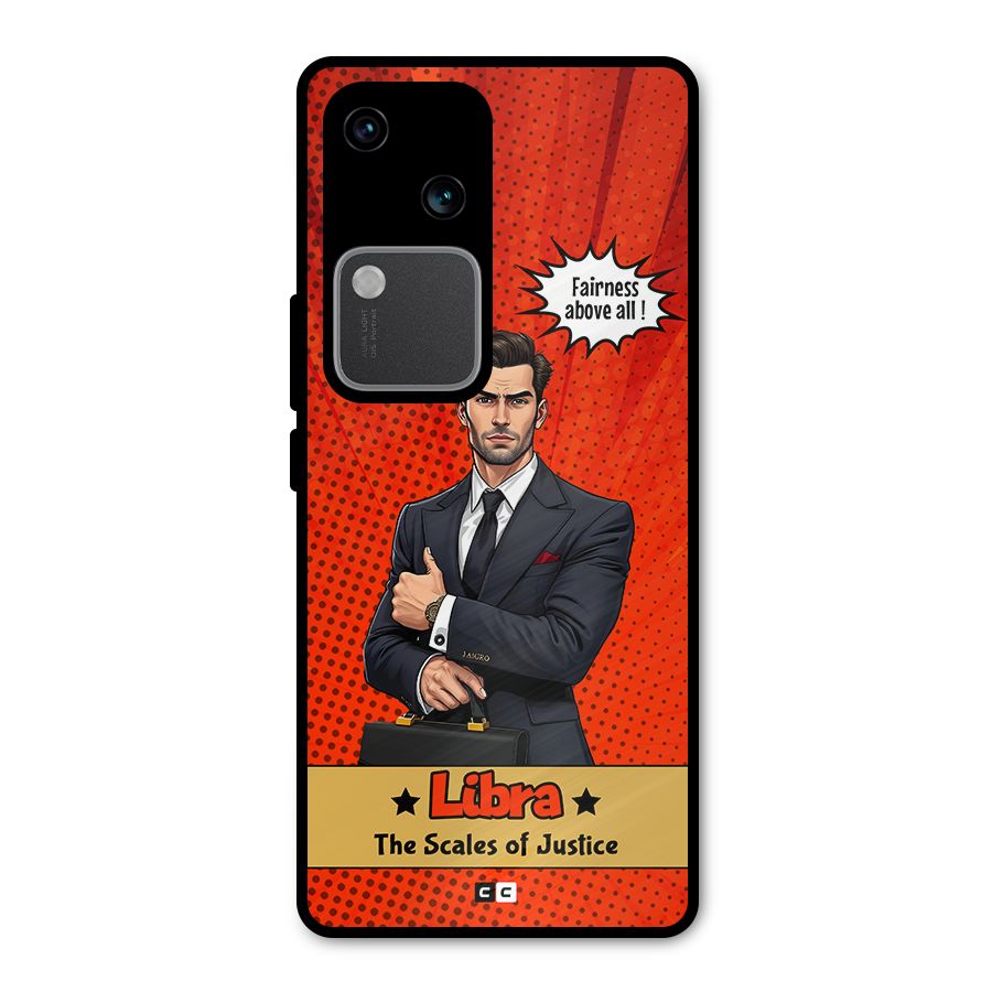 Impartial Libra Metal Back Case for Vivo V30 Pro