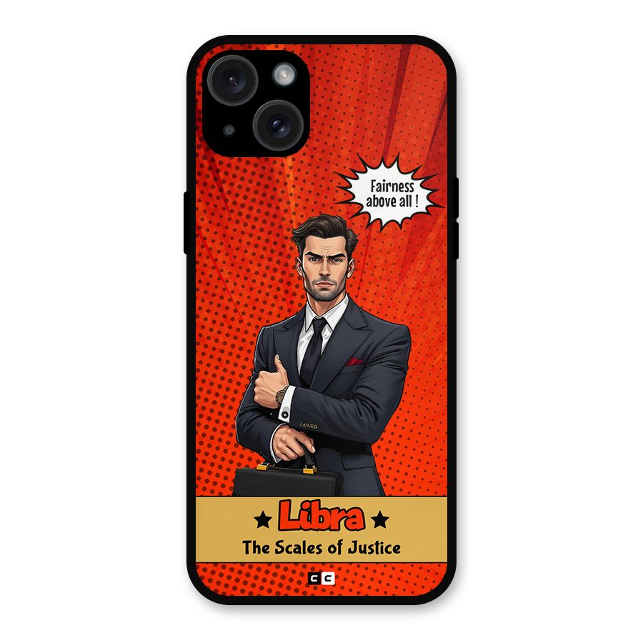 Impartial Libra Metal Back Case for iPhone 15 Plus