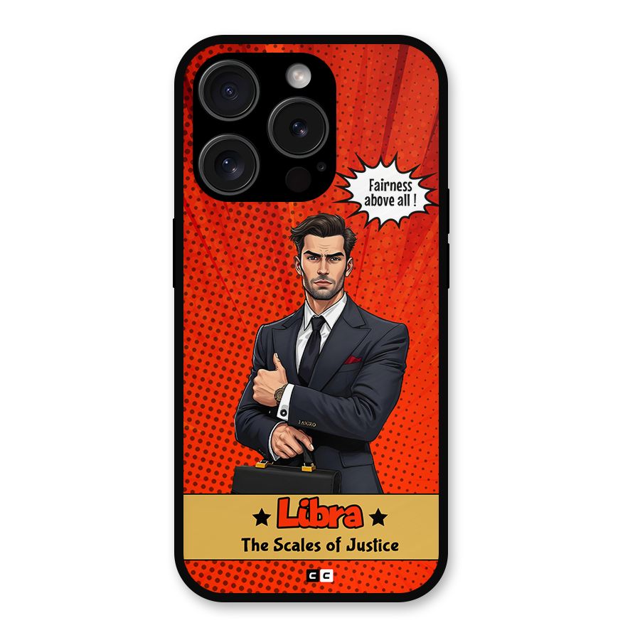 Impartial Libra Metal Back Case for iPhone 15 Pro