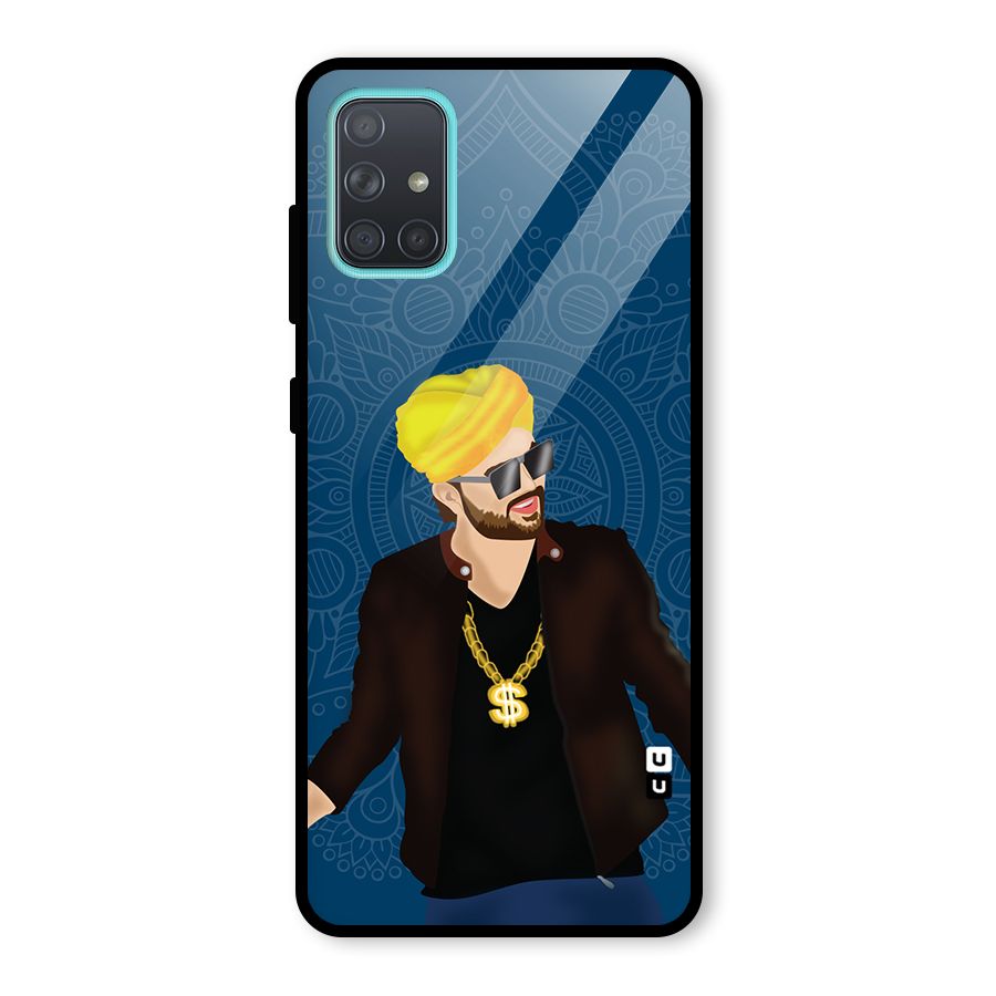 Indie Pop Illustration Glass Back Case for Galaxy A71