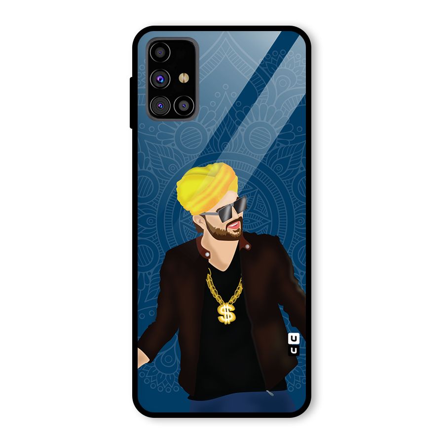Indie Pop Illustration Glass Back Case for Galaxy M31s