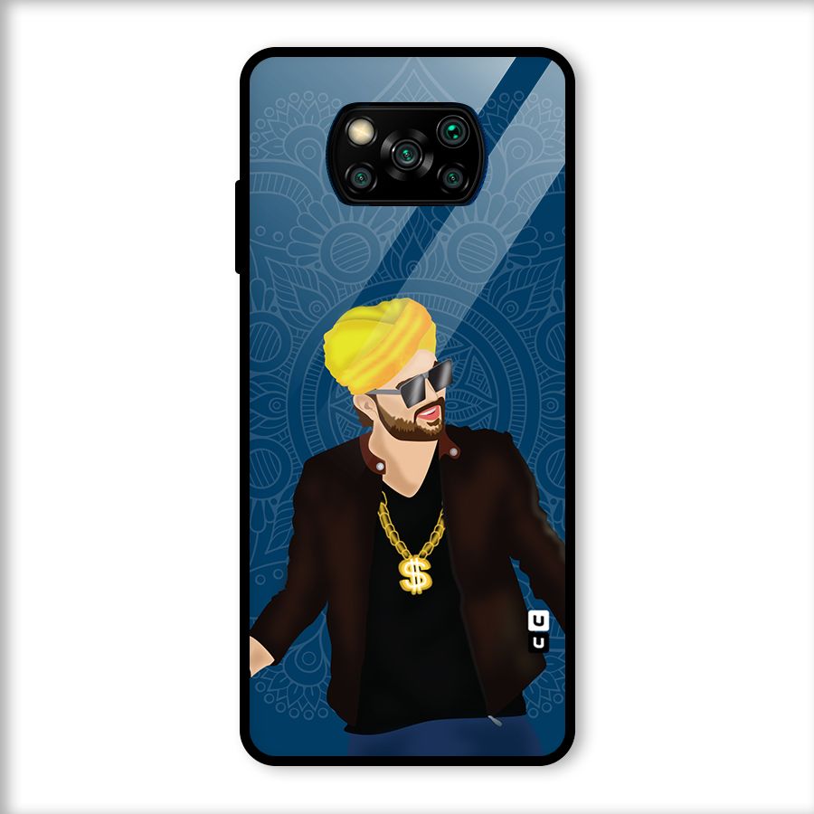 Indie Pop Illustration Glass Back Case for Poco X3