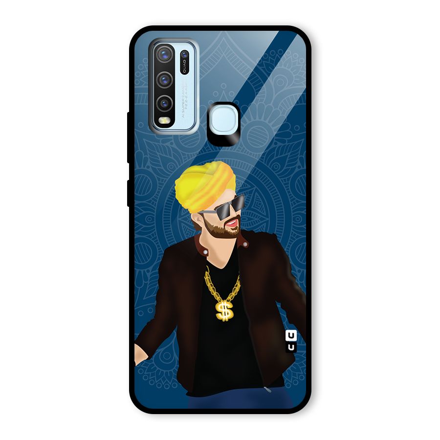 Indie Pop Illustration Glass Back Case for Vivo Y30