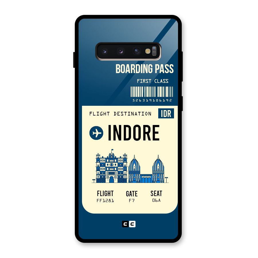 Indore Boarding Pass Glass Back Case for Galaxy S10 Plus