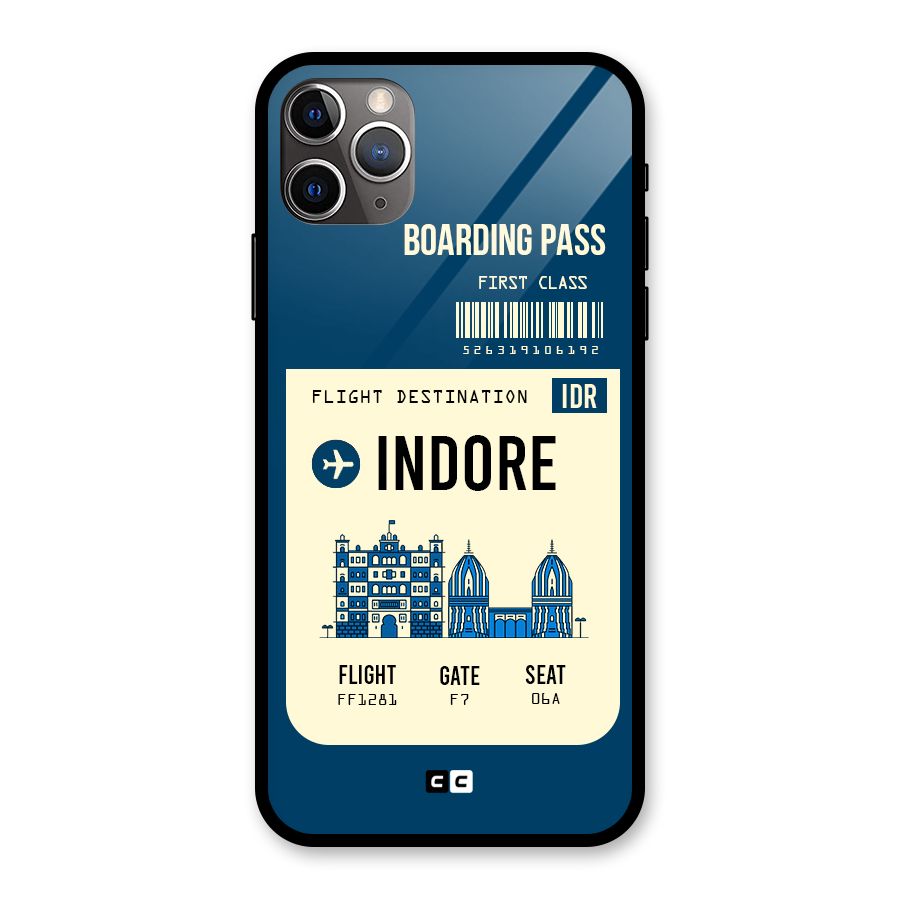 Indore Boarding Pass Glass Back Case for iPhone 11 Pro Max