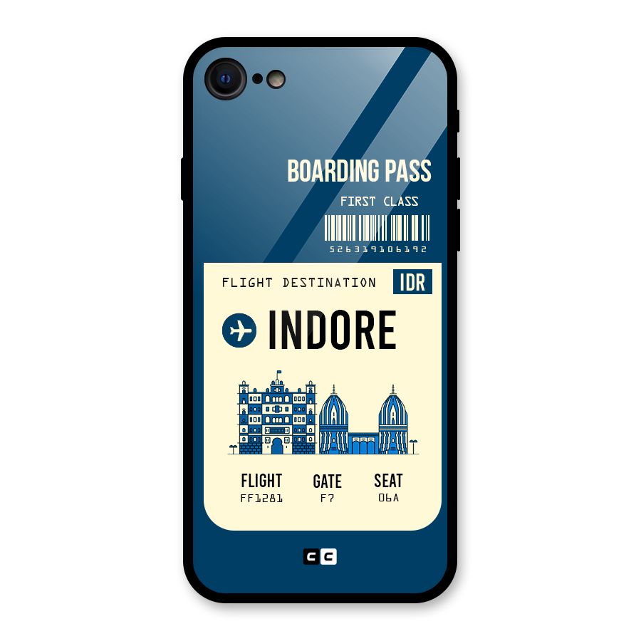 Indore Boarding Pass Glass Back Case for iPhone 7