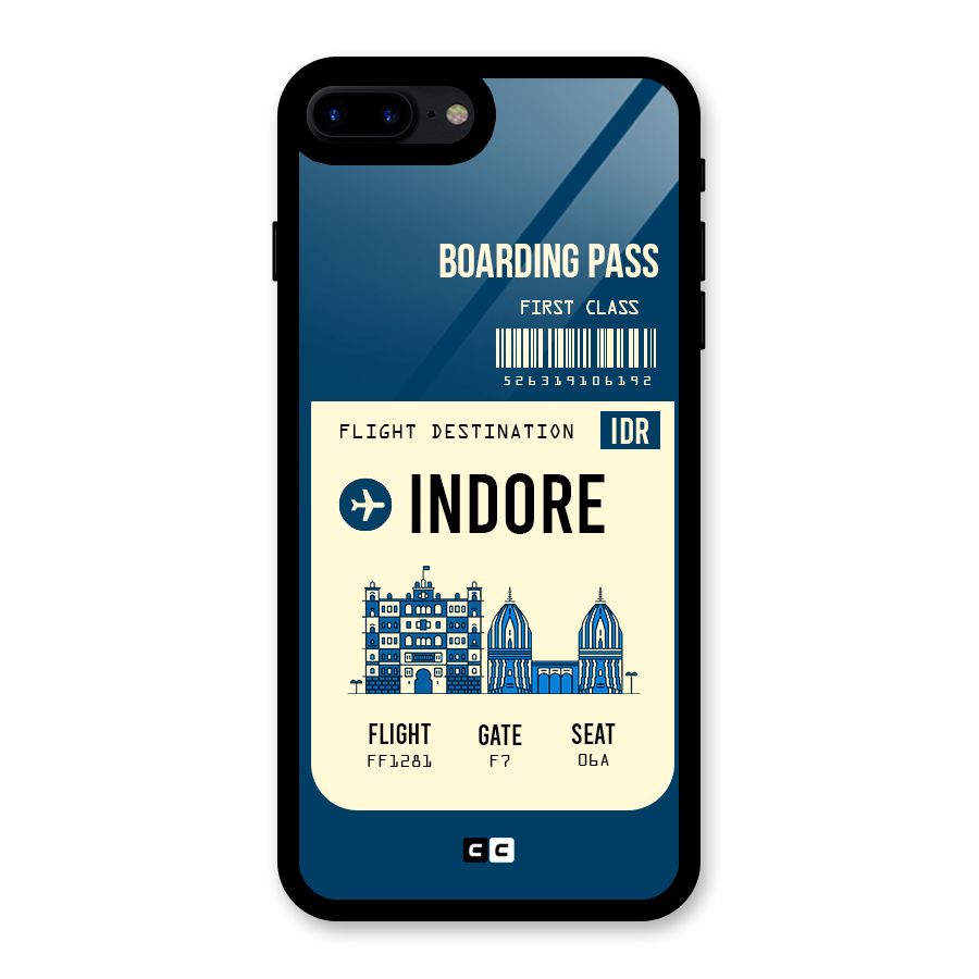 Indore Boarding Pass Glass Back Case for iPhone 7 Plus