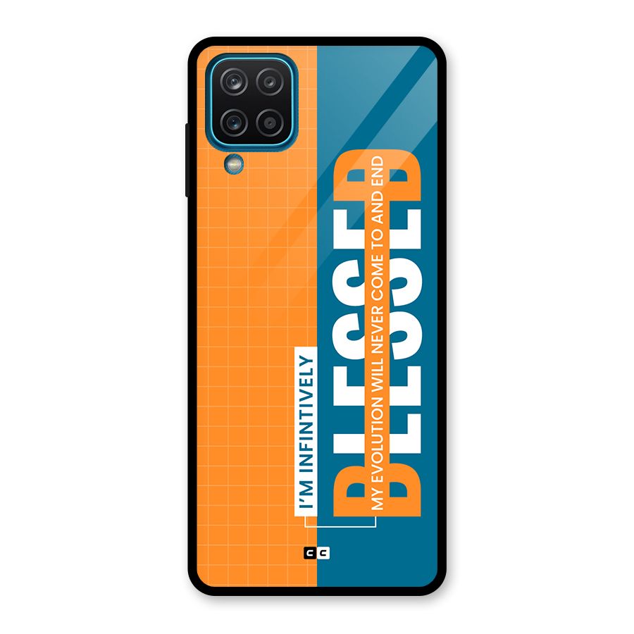 Infinite Blessed Glass Back Case for Galaxy A12