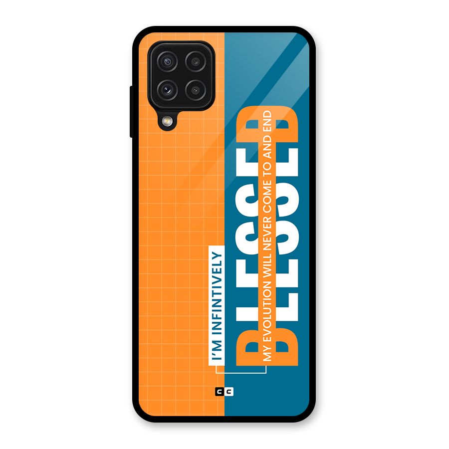 Infinite Blessed Glass Back Case for Galaxy A22 4G