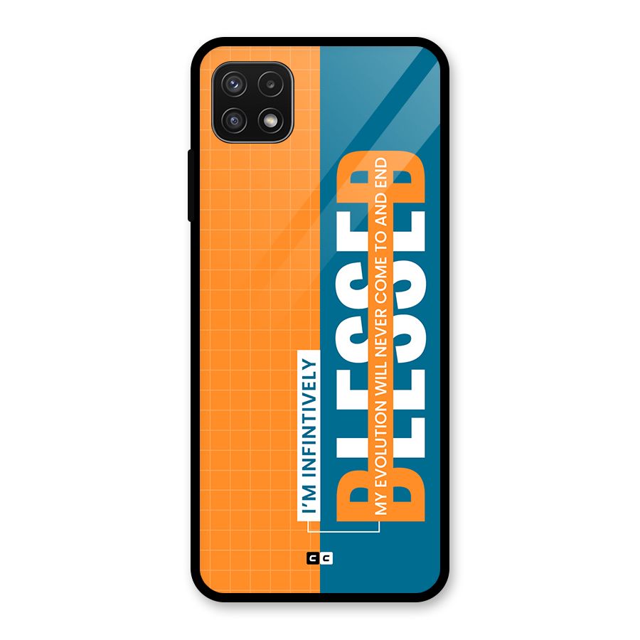 Infinite Blessed Glass Back Case for Galaxy A22 5G
