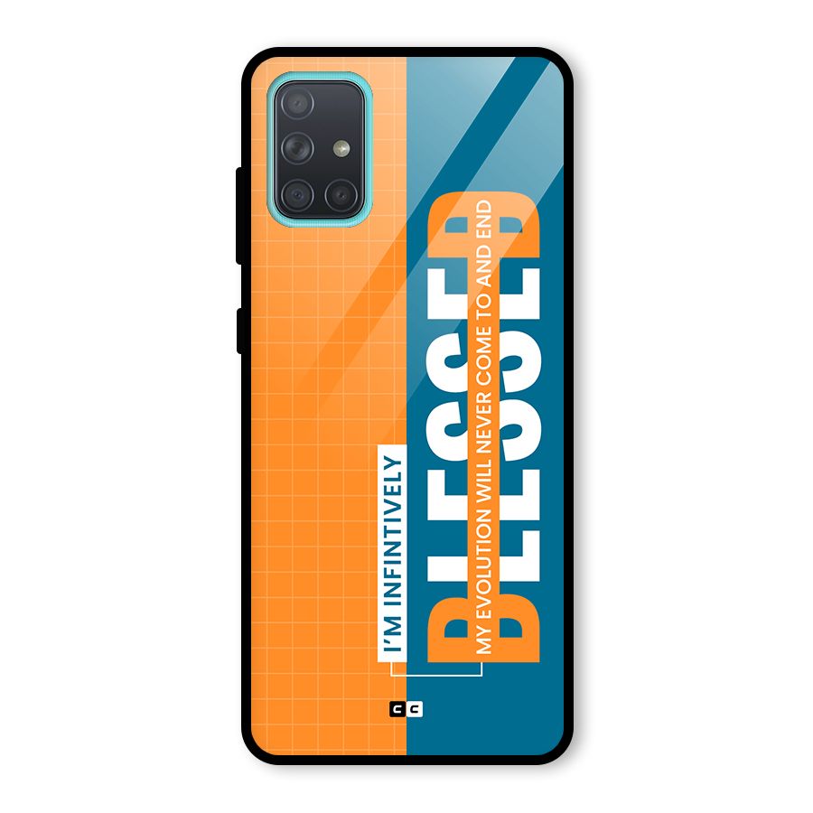 Infinite Blessed Glass Back Case for Galaxy A71