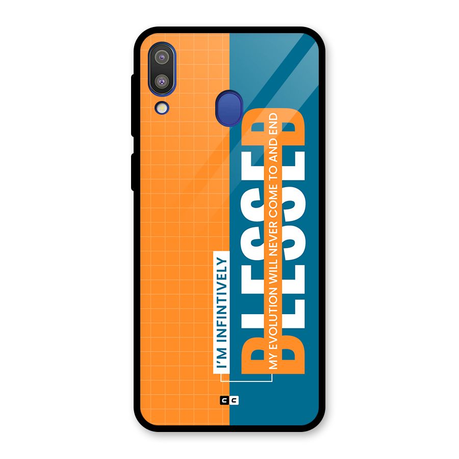 Infinite Blessed Glass Back Case for Galaxy M20