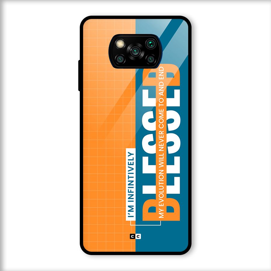 Infinite Blessed Glass Back Case for Poco X3