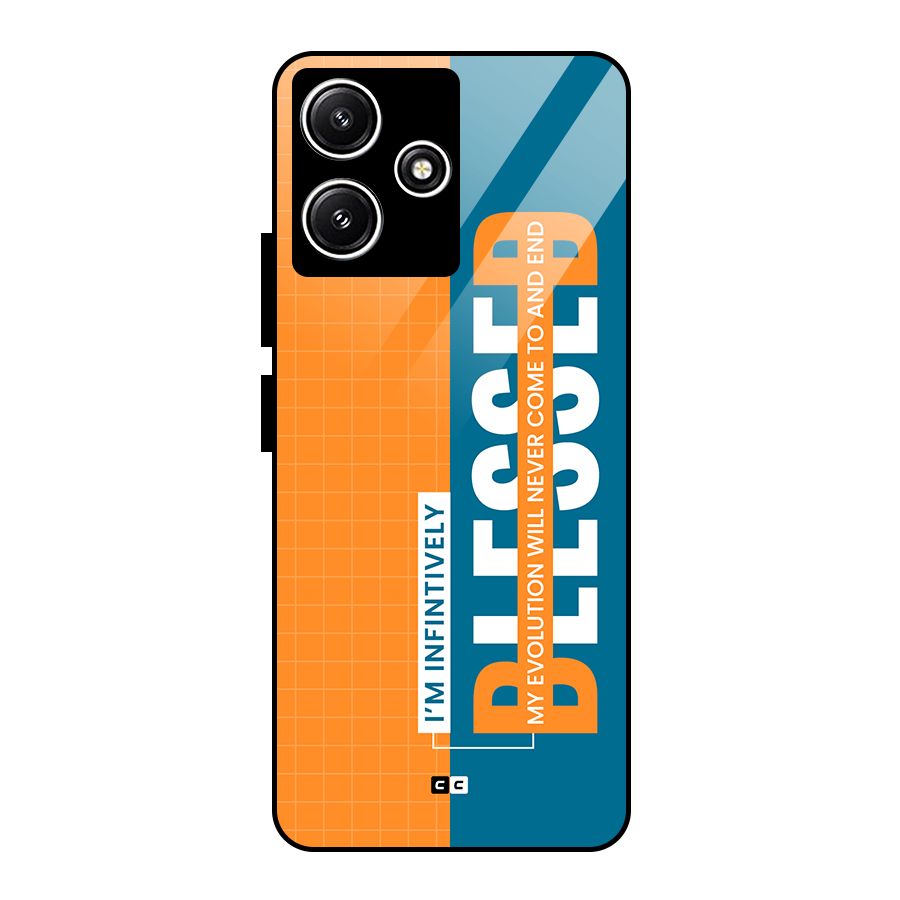 Infinite Blessed Glass Back Case for Redmi 12 5G