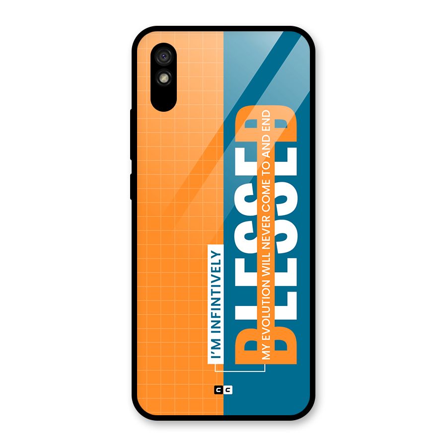 Infinite Blessed Glass Back Case for Redmi 9A