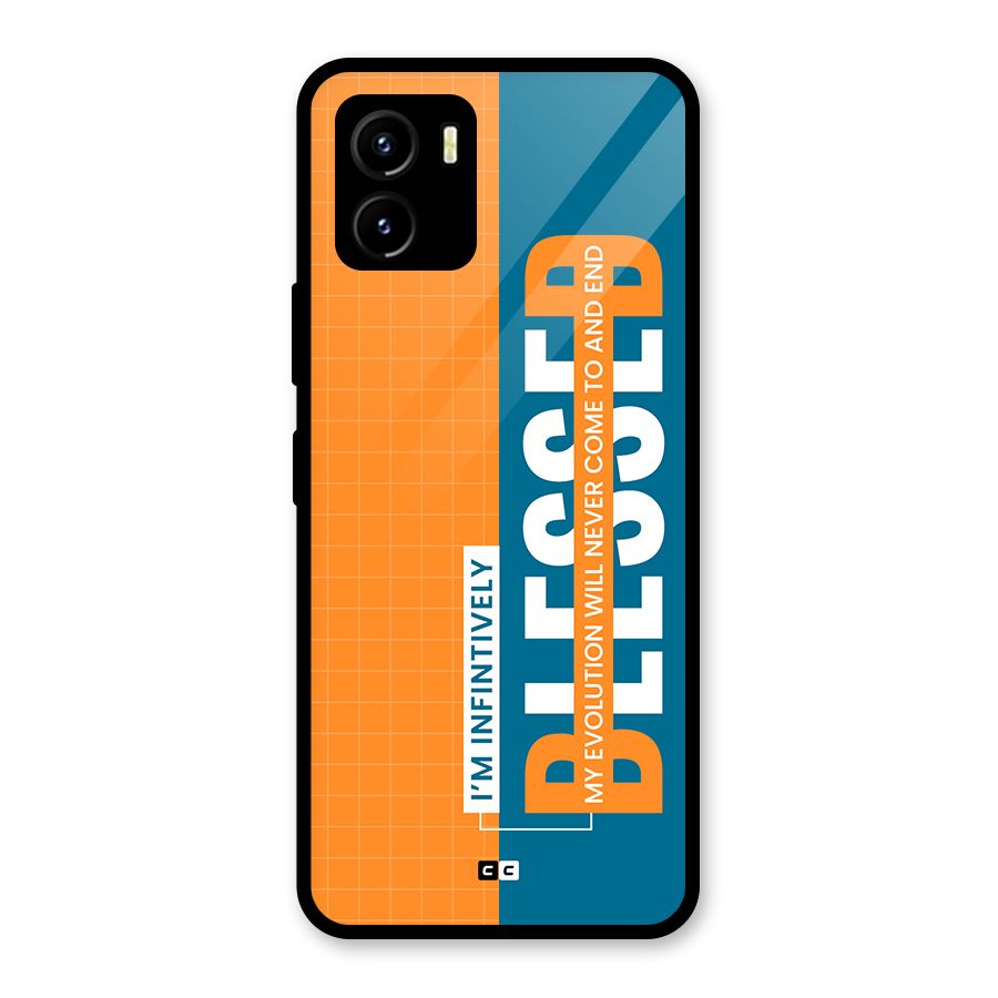 Infinite Blessed Glass Back Case for Vivo Y15s