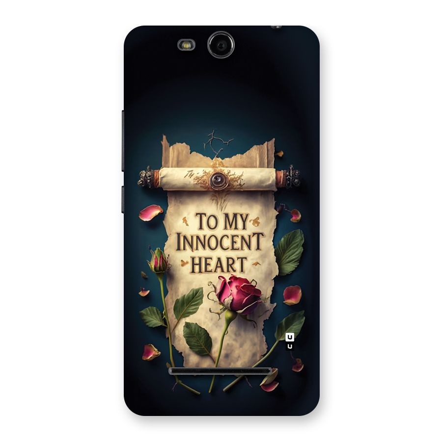 Innocence Of Heart Back Case for Canvas Juice 3 Q392
