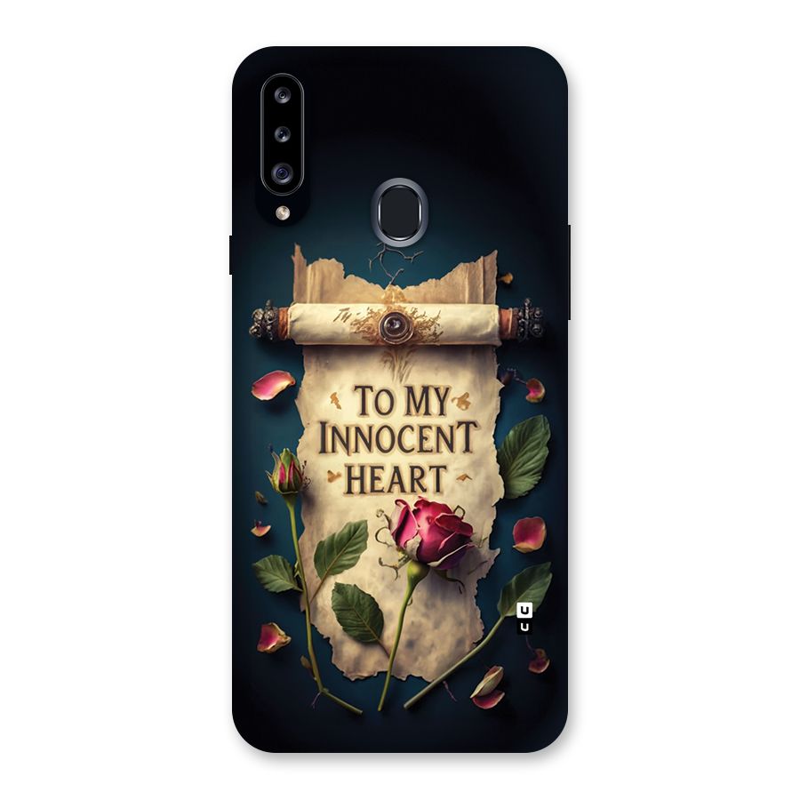 Innocence Of Heart Back Case for Galaxy A20s