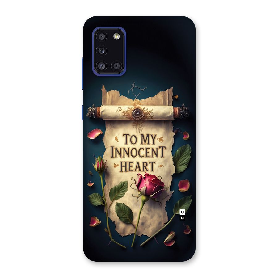 Innocence Of Heart Back Case for Galaxy A31