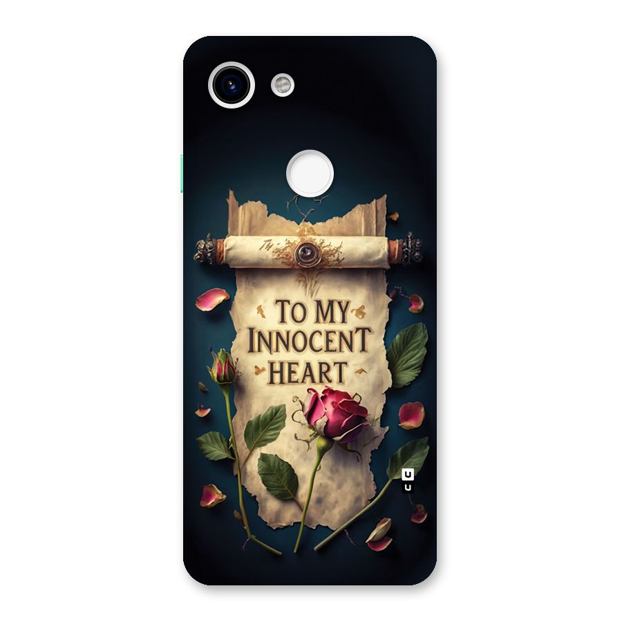 Innocence Of Heart Back Case for Google Pixel 3
