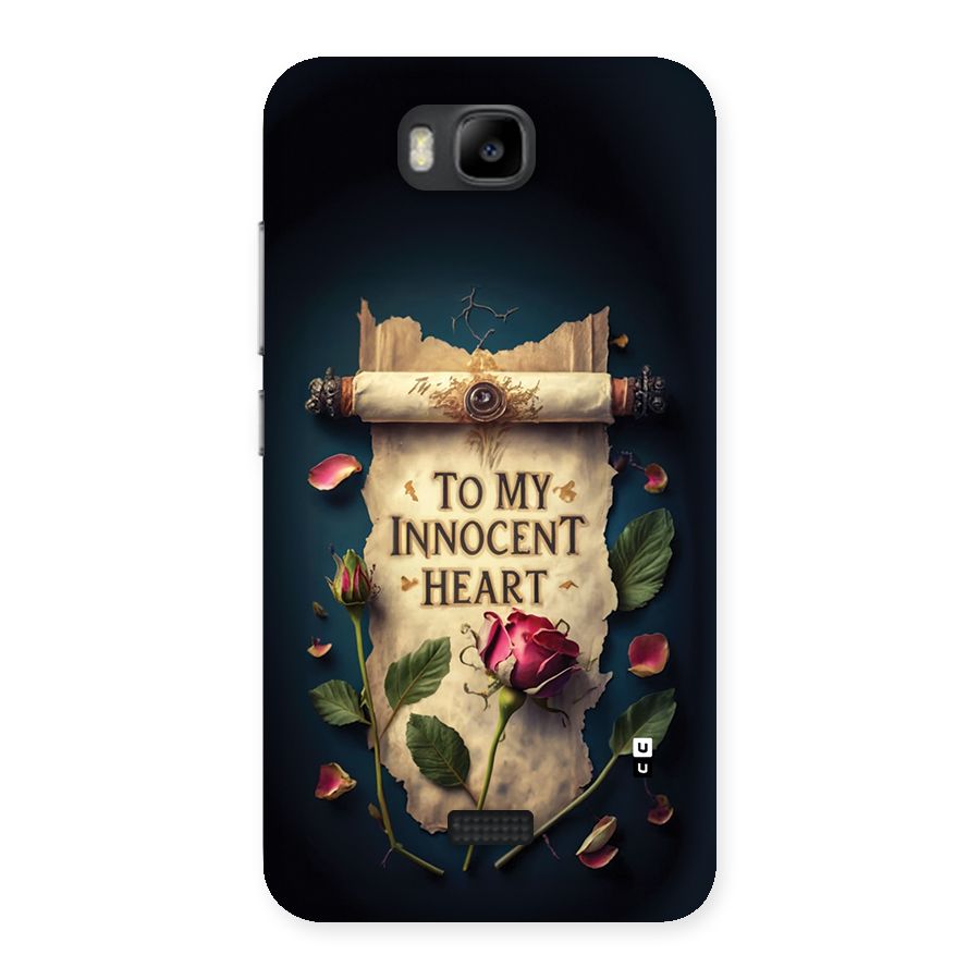 Innocence Of Heart Back Case for Honor Bee