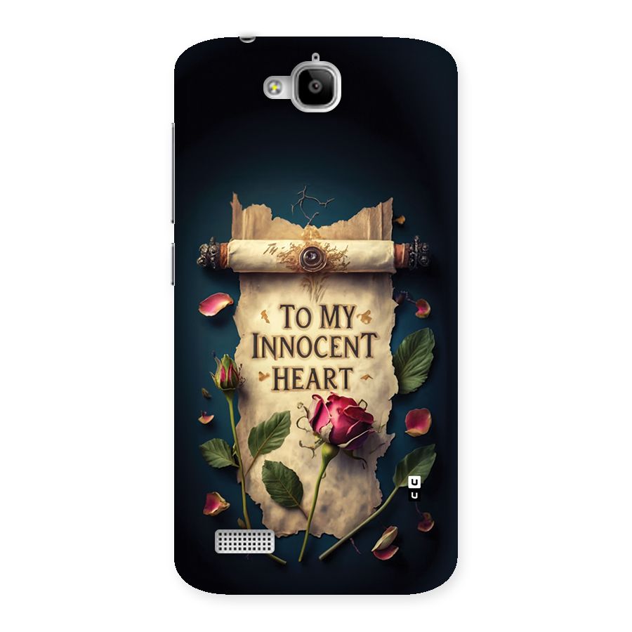 Innocence Of Heart Back Case for Honor Holly
