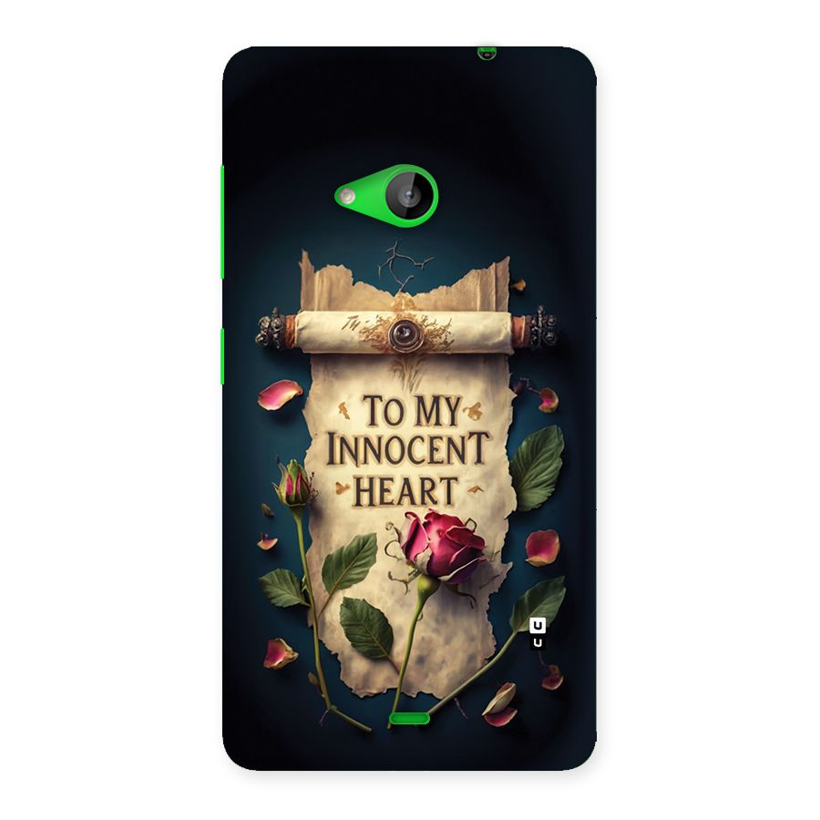 Innocence Of Heart Back Case for Lumia 535