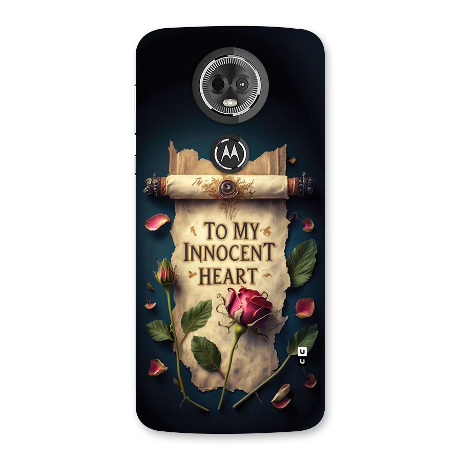 Innocence Of Heart Back Case for Moto E5 Plus