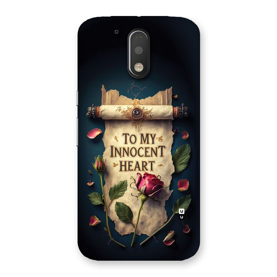 Innocence Of Heart Back Case for Moto G4 Plus