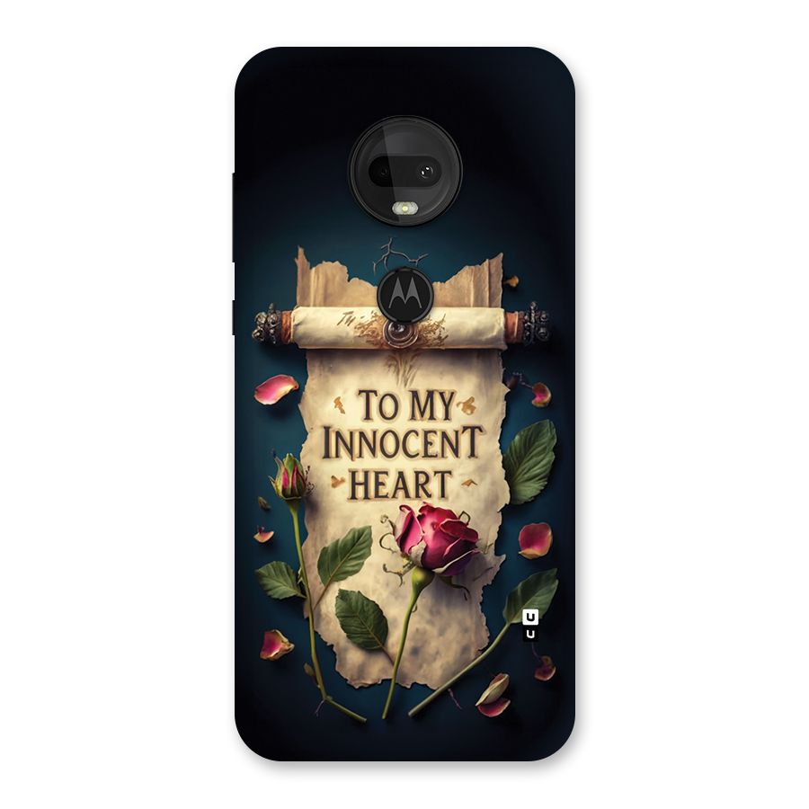 Innocence Of Heart Back Case for Moto G7
